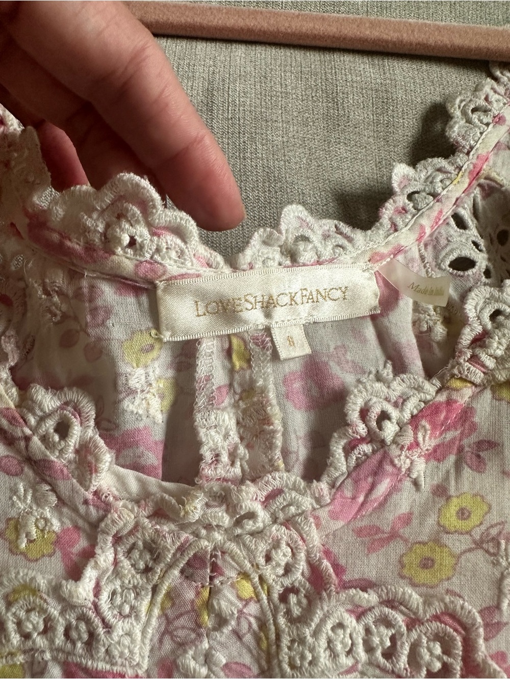 LoveShackFancy Archer Pink & Yellow Floral Maxi Dress - Picture 4 of 4